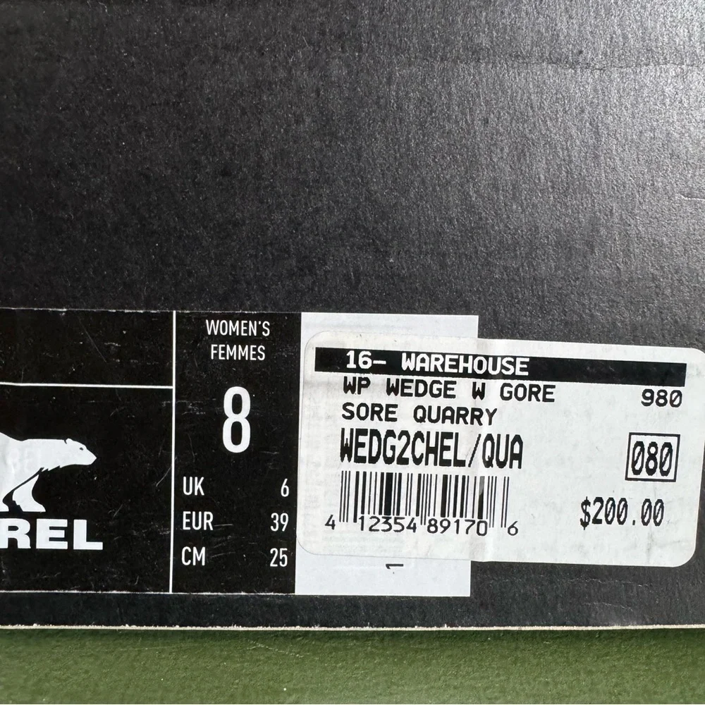 *NWT* Sorel Women's Waterproof Leather Arctic Wedge II Chelsea Boots in Quarry